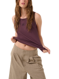 MY ESSENTIAL WARDROBE Mandy Rib Jersey Slim Fit Tank Top, Fudge