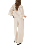 MY ESSENTIAL WARDROBE Kelly Graphic Print Wide Leg Casual Trousers, Oatmeal