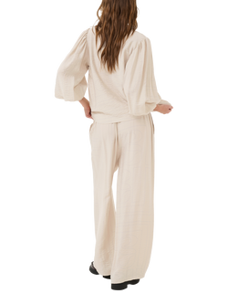 MY ESSENTIAL WARDROBE Kelly Graphic Print Wide Leg Casual Trousers - view 2, Oatmeal