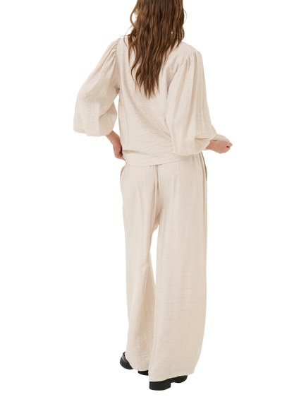 MY ESSENTIAL WARDROBE Kelly Graphic Print Wide Leg Casual Trousers - view 2, Oatmeal