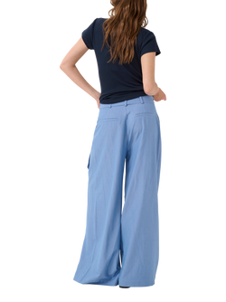 MY ESSENTIAL WARDROBE Vitta Stripe Wide Leg Trousers, Sky Blue - view 2, Sky Blue