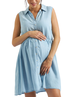 Ripe Bec Chambray Maternity Dress, Clean Blue, Clean Blue