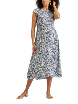 Ripe Edie Print Maternity & Nursing Dress, Indigo/White, Indigo/White