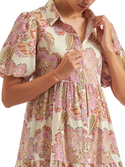 Ripe Hope Floral Linen Rich Maternity Dress, Multi - view 2, Multi