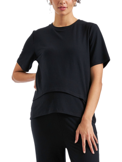 Ripe Mike Rib Maternity & Nursing Top, Black, Black