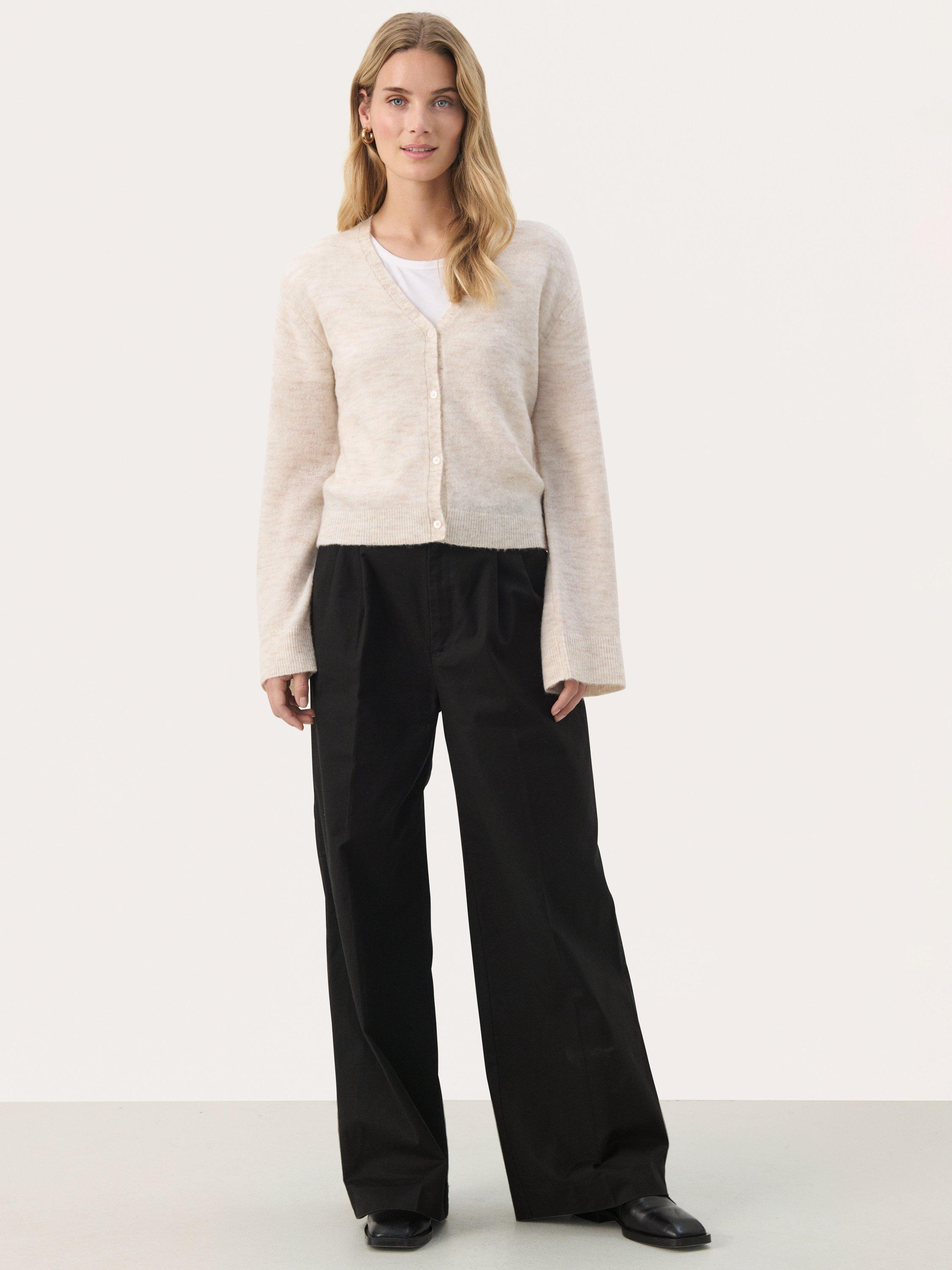 Product image 3 of 6, which shows Part Two Peytons Easy Fit Cardigan, Cream Melange, XS