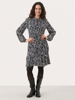 Part Two Phillipa Print Lace Overlay Dress, Navy/Multi, Navy/Multi