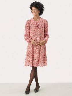 Part Two Piyanna Floral Dress, Mars Red/Cream, Mars Red/Cream