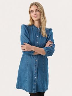 Part Two Polla Denim Shirt Mini Dress, Medium Blue, Medium Blue
