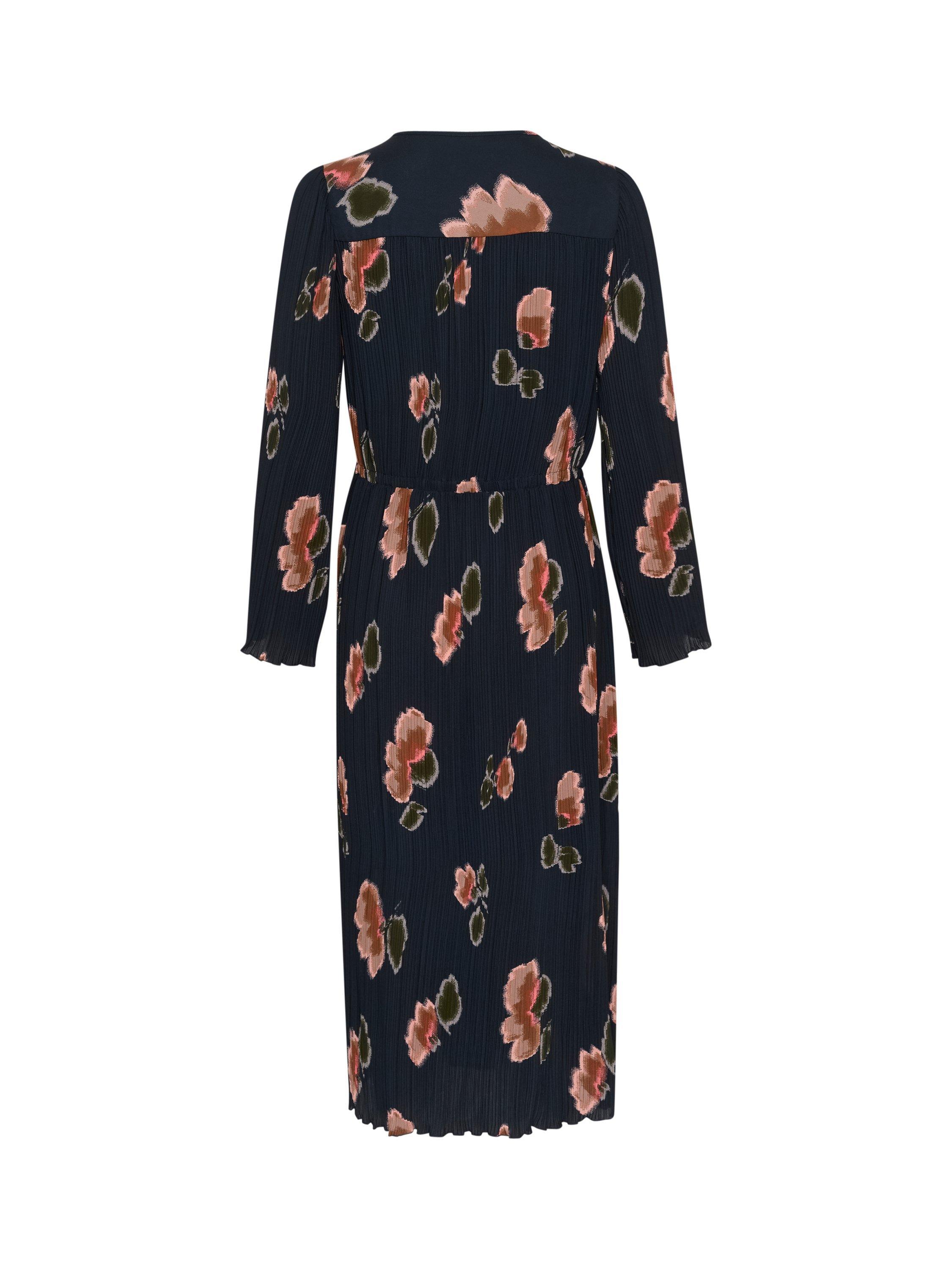 Product image 6 of 6, which shows Part Two Puck Floral Dress, Dark Navy/Multi, 10