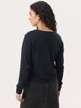 Part Two Pavline Button Cardigan, Dark Navy
