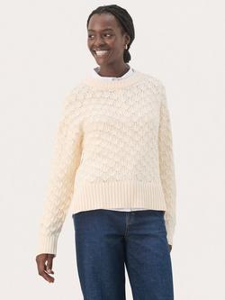 Part Two Piaclara Textured Knit Jumper, Cream, Cream