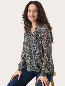 Part Two KelsiaPW Ditsy Floral Regular Fit Blouse, Dark Navy/White, Dark Navy/White