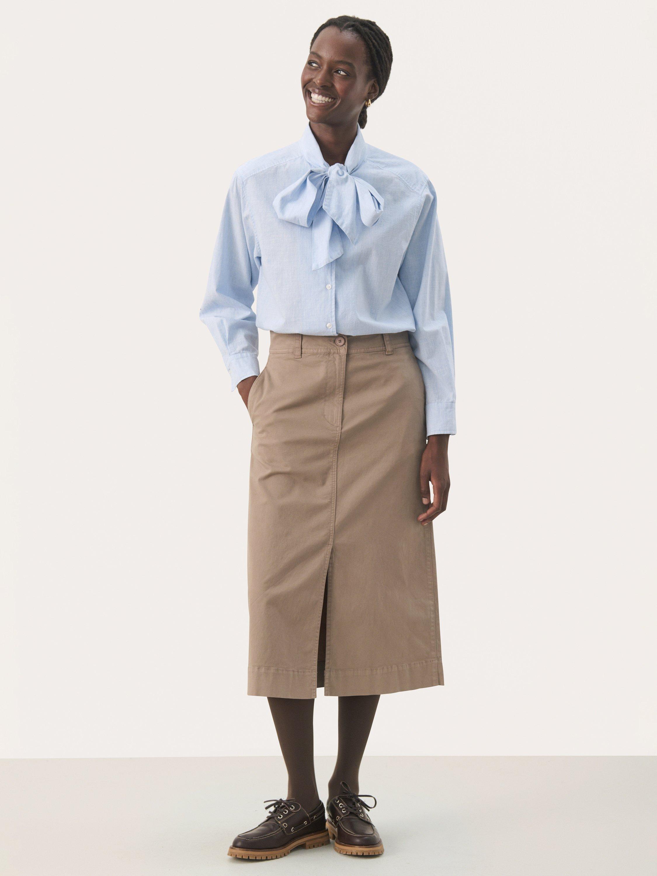 Product image 3 of 6, which shows Part Two Fannies A-Line Skirt, Desert Taupe, 8