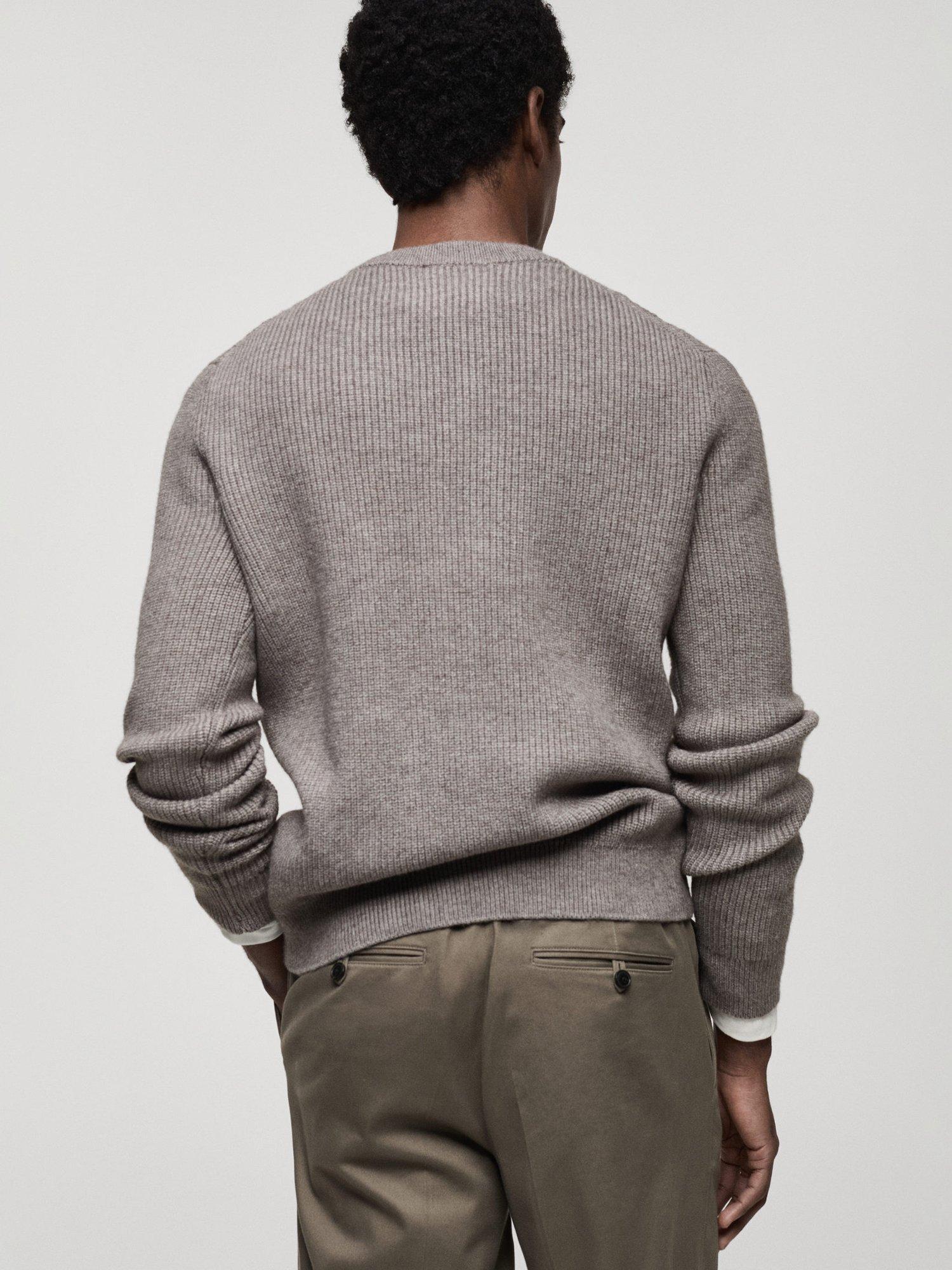 Product image 4 of 8, which shows Mango Mary Cable Knit Jumper, Grey, S