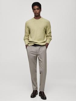 Mango Masia Wool Blend Jumper, Light Green - view 2, Light Green