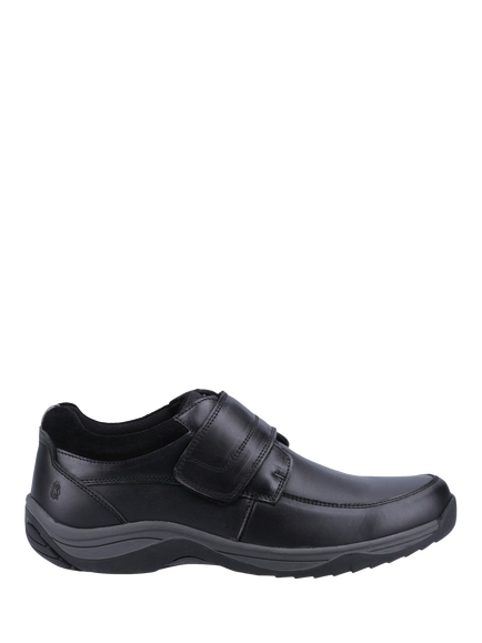 Hush Puppies Douglas Leather Riptape Loafers, Black