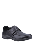Hush Puppies Douglas Leather Riptape Loafers, Black