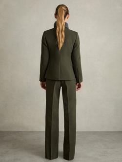 Reiss Priya Double Breasted Blazer, Green - view 2, Green