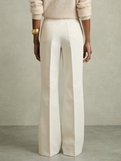 Reiss Petite Priya Flared Trousers - view 2, Cream