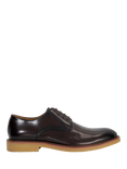 Dune Banford Leather Lace Up Gibson Shoes, Mid Brown