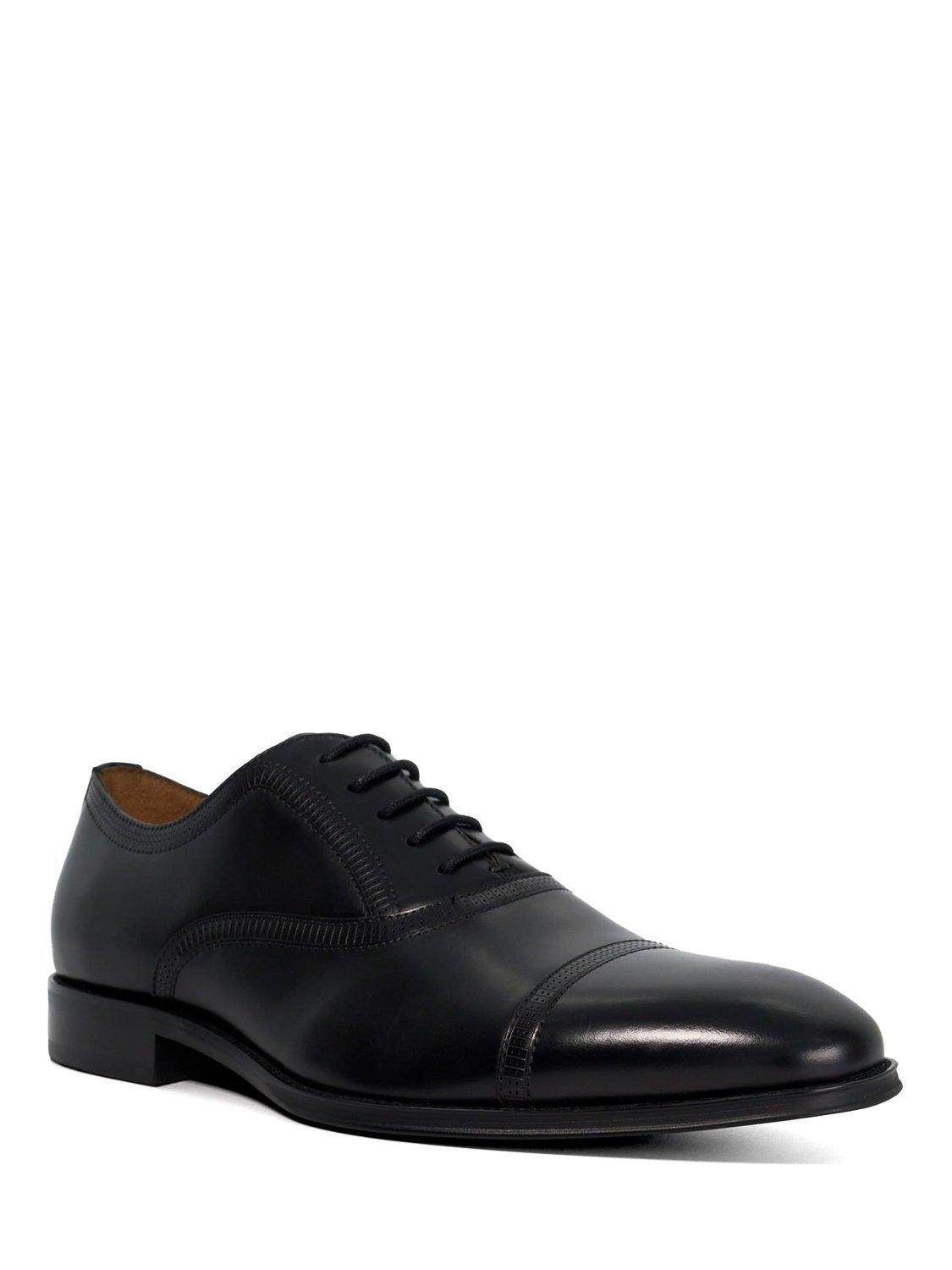 Product image 3 of 6, which shows Dune London Segred Leather Oxford Shoes, Black, 6