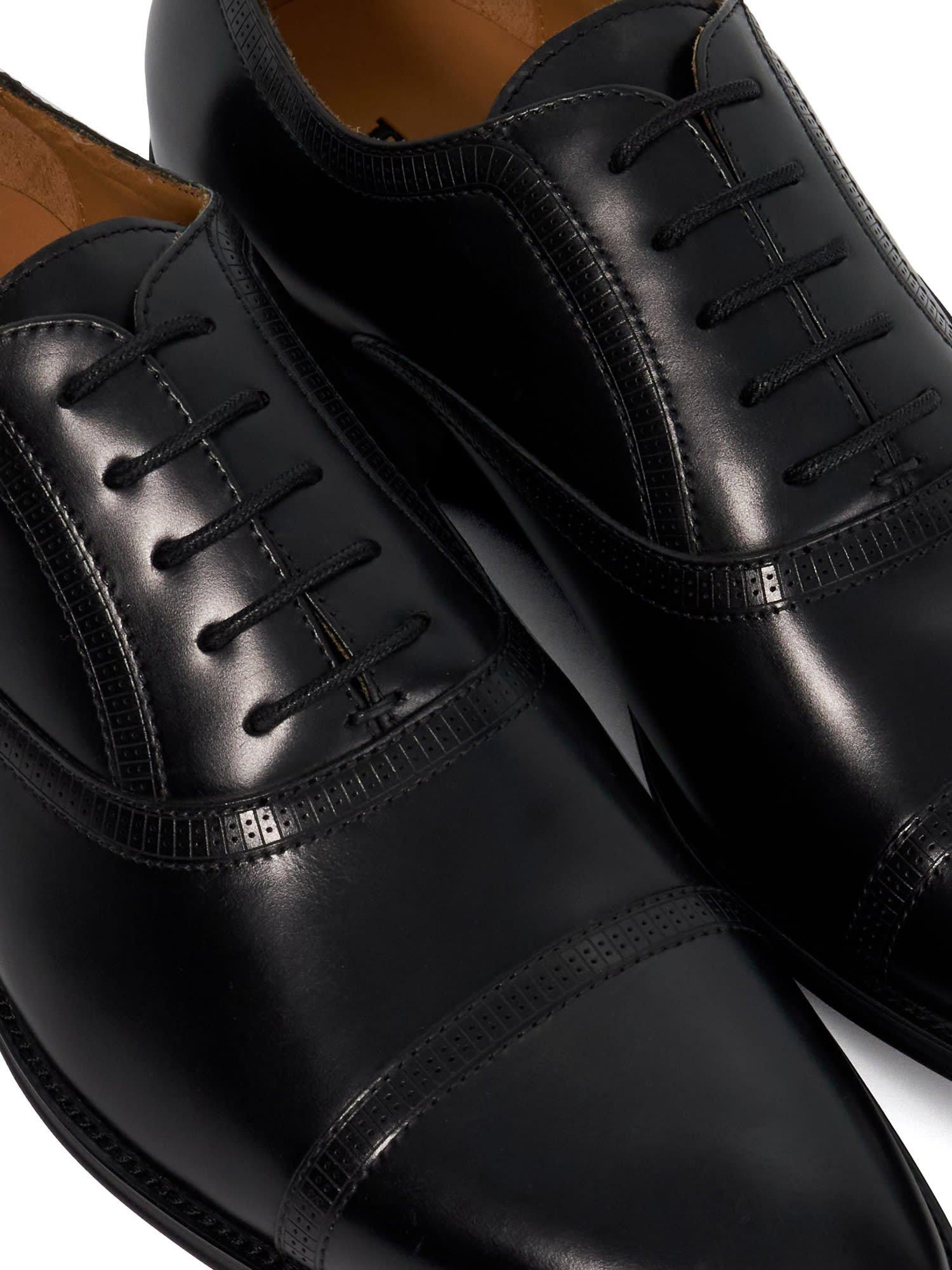 Product image 6 of 6, which shows Dune London Segred Leather Oxford Shoes, Black, 6