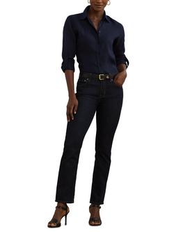 Lauren Ralph Lauren Karrie Linen Shirt, Navy