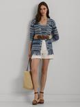 Lauren Ralph Lauren Yernalie Pleated Double-Faced Stretch Cotton Shorts, White