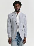 GANT Tailored Fit Cotton Blend Seersucker Suit Jacket, Rich Blue