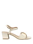 Geox New Eraklia 50 B Leather Block Heeled Sandals, Papyrus