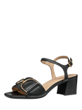 Geox New Eraklia 50 B Leather Block Heeled Sandals