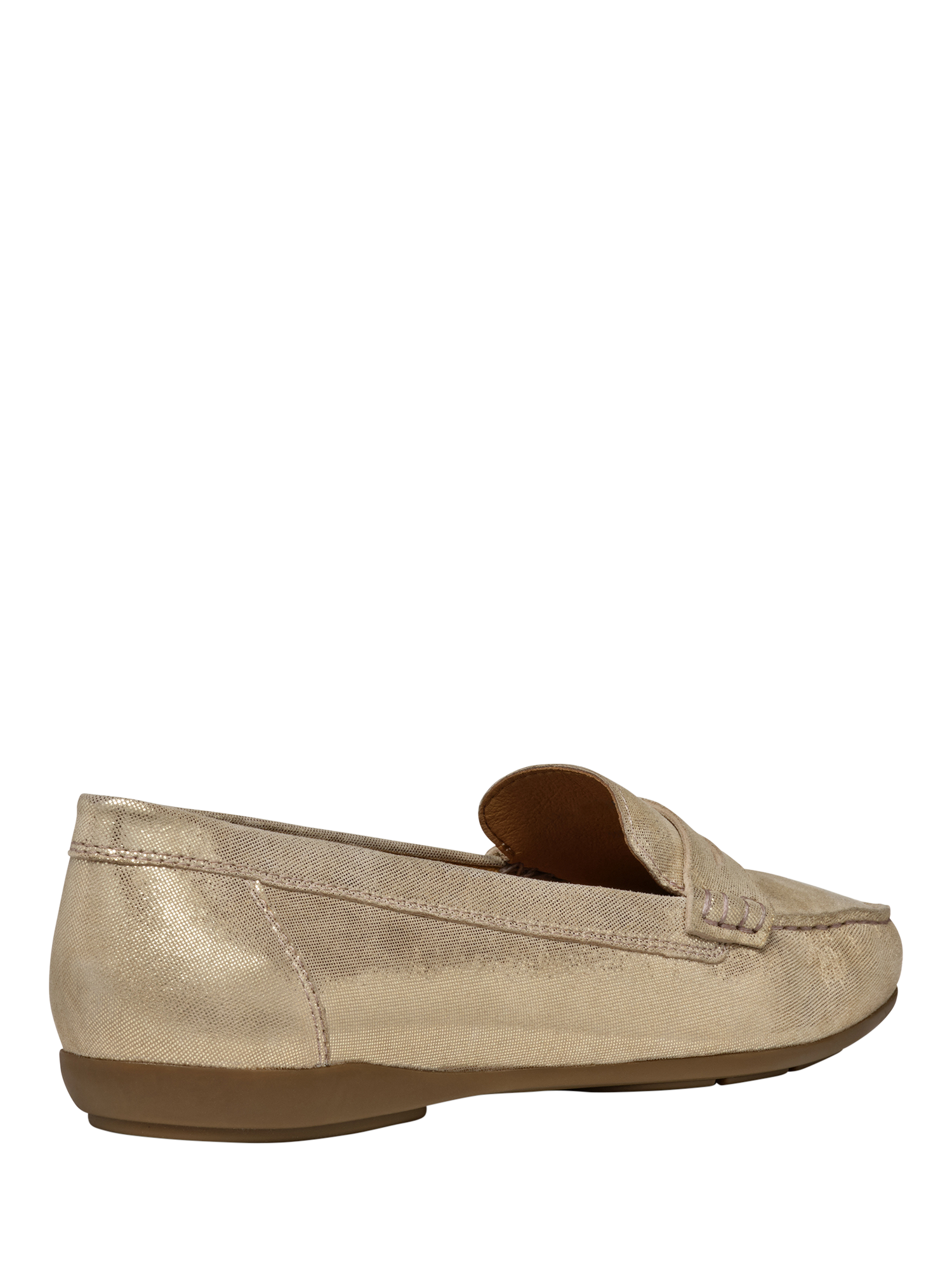 Product image 4 of 6, which shows Geox Annytah Moc Leather Loafers, Gold, EU35