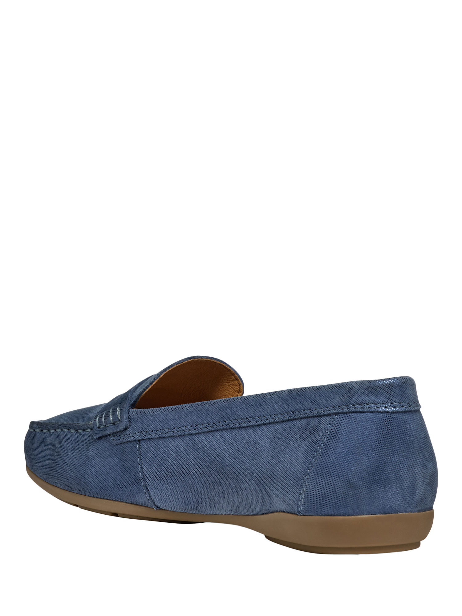 Product image 3 of 6, which shows Geox Annytah Moc Leather Loafers, Blue, EU35