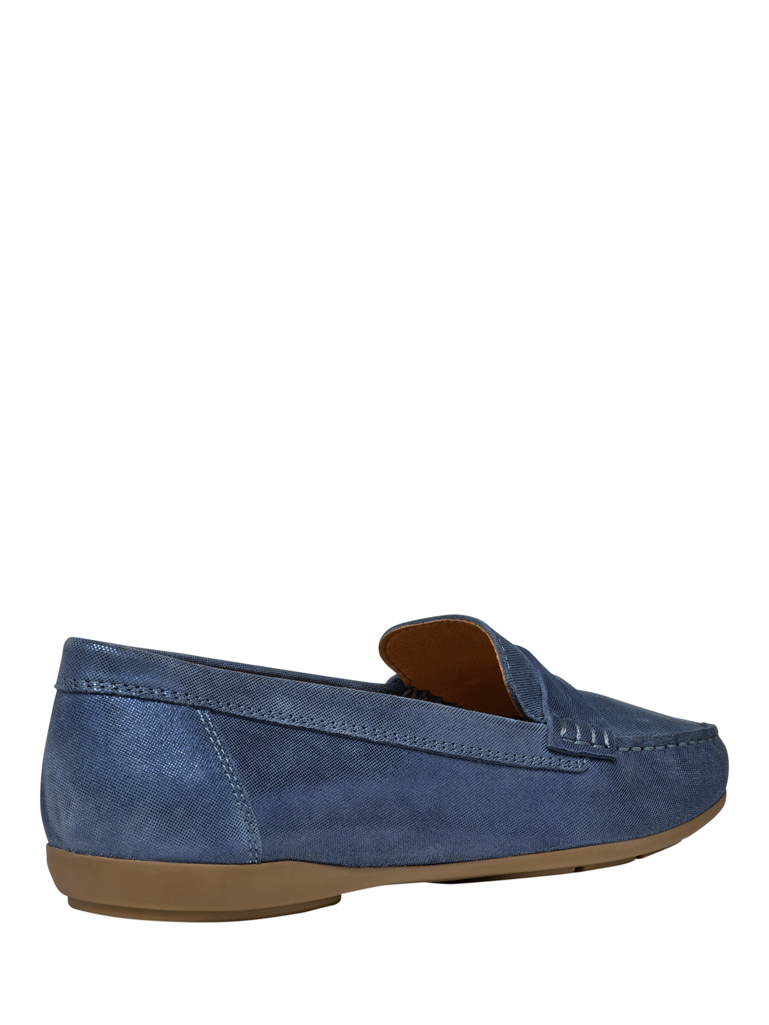 Product image 4 of 6, which shows Geox Annytah Moc Leather Loafers, Blue, EU35