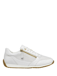 Geox Calithe Leather Low Cut Zip Trainers, White