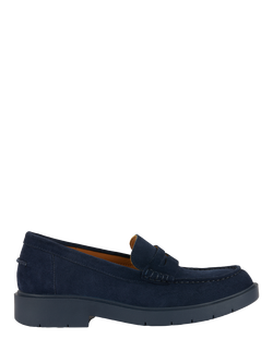 Geox Spherica EC1 Suede Loafers, Navy, Navy