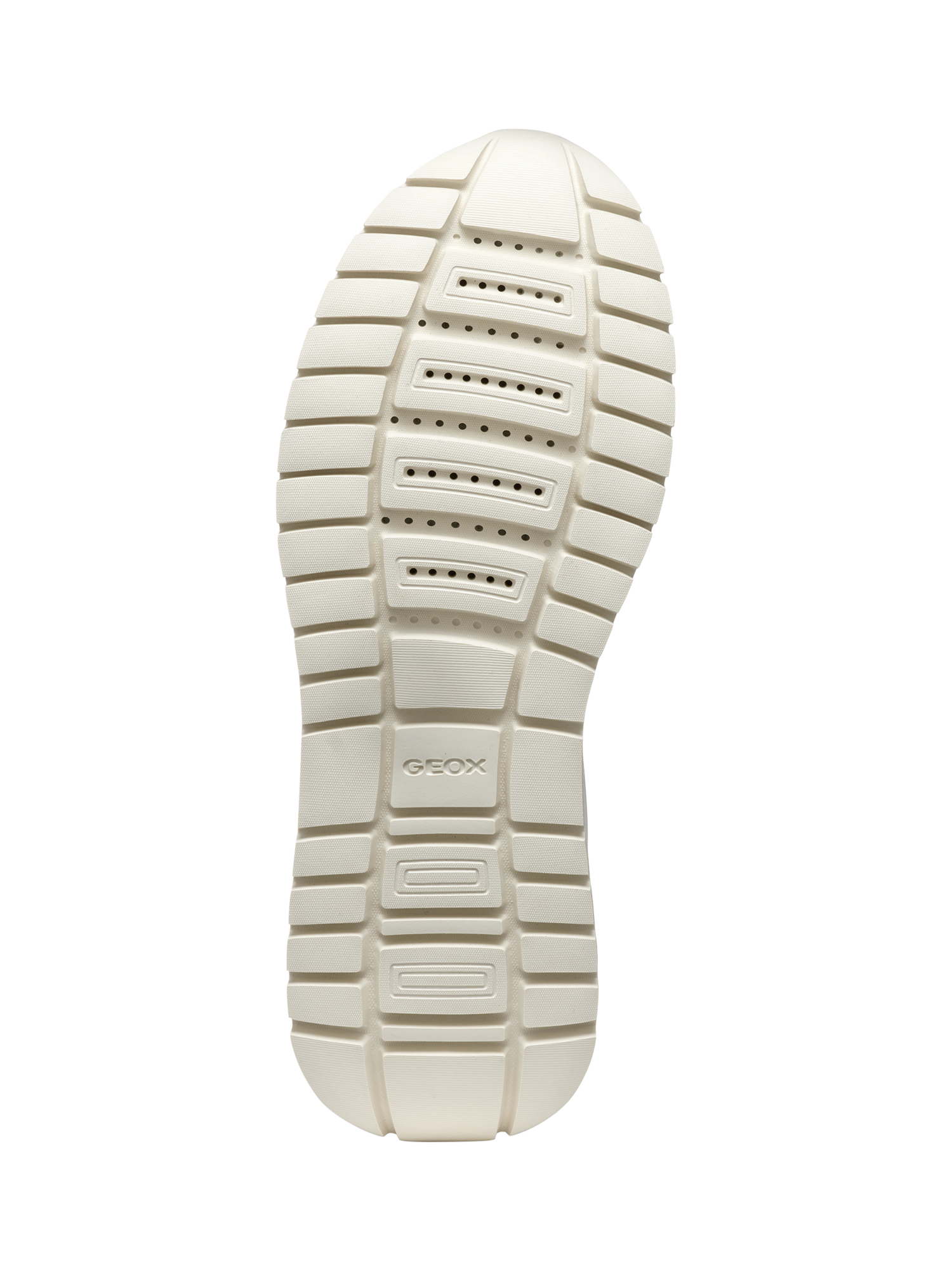 Product image 9 of 10, which shows Geox Sukie 2.0 Leather and Suede Lace Up Trainers, White/Off White, EU35