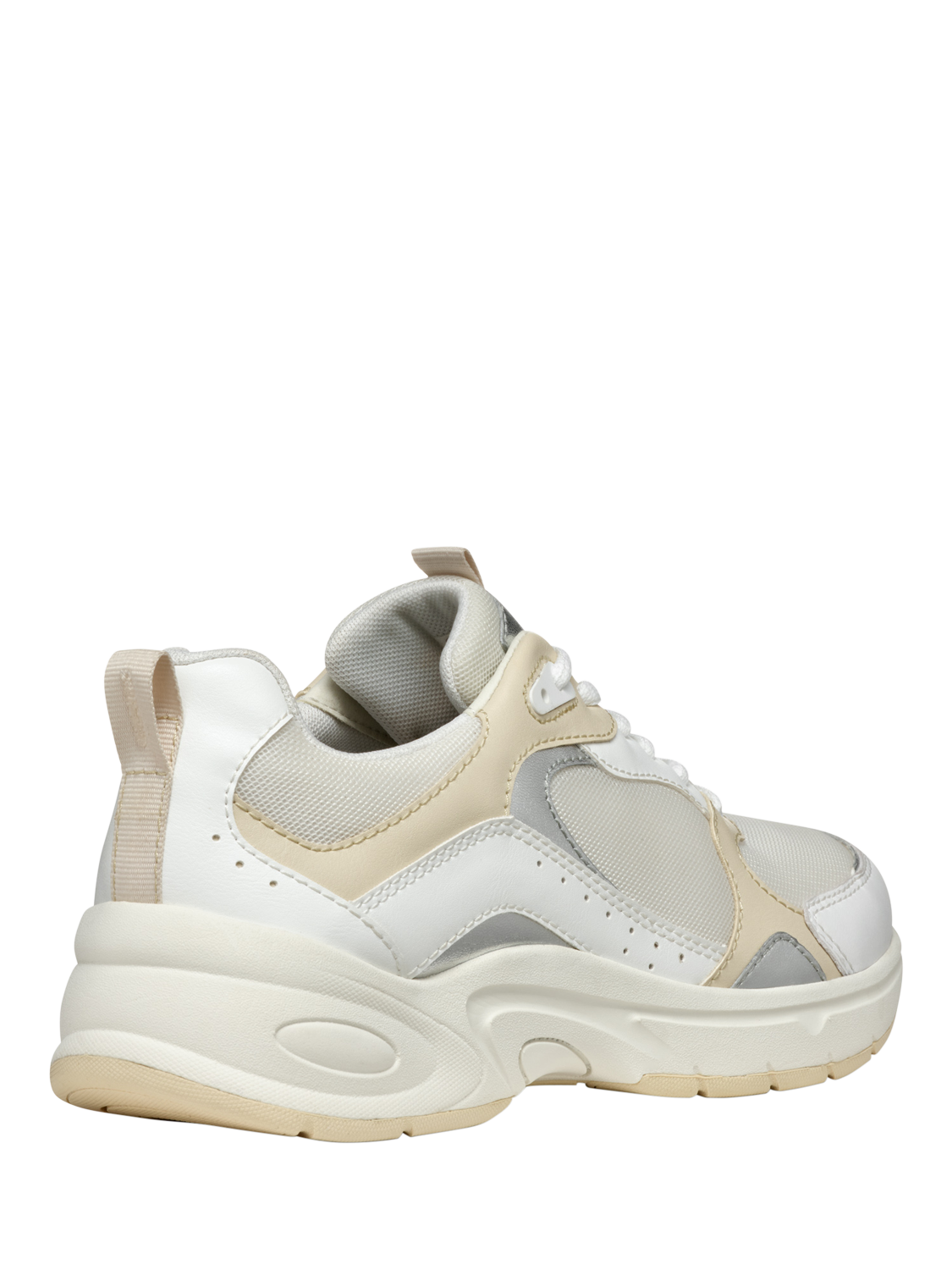 Product image 4 of 6, which shows Geox Zarvia Lace Up Trainers, White/Papyrus, EU36