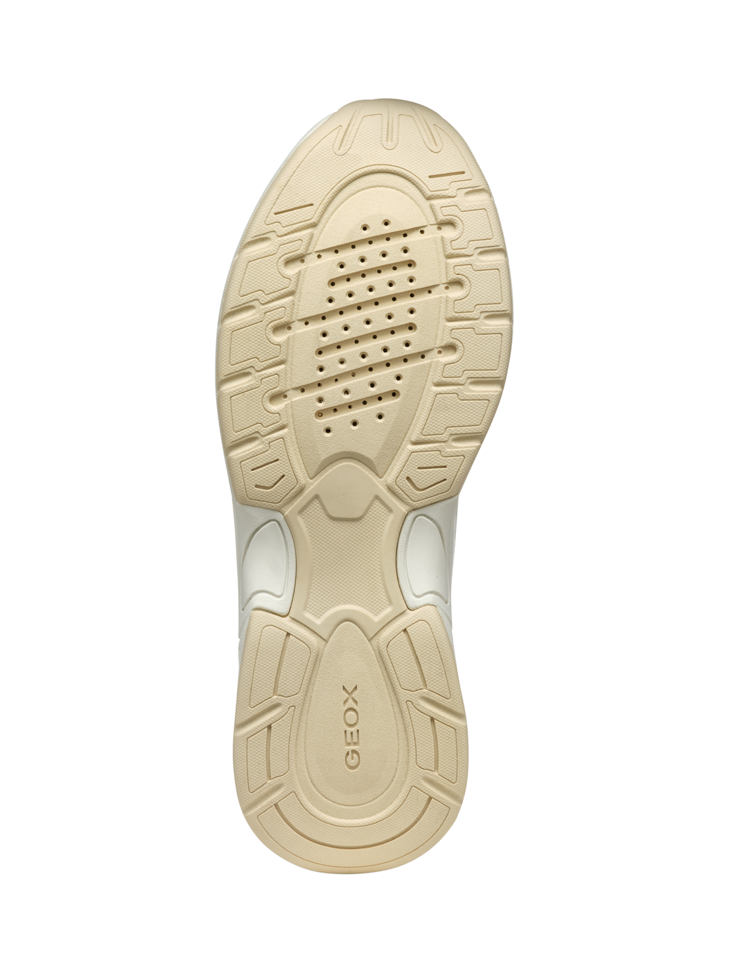 Product image 6 of 6, which shows Geox Zarvia Lace Up Trainers, White/Papyrus, EU36