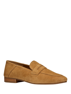 Geox Mantinea Leather Loafers - view 2, Brown