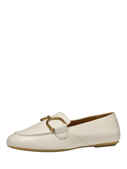 Geox Palmaria Leather Loafers - view 2, Ivory
