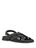 Geox Adelash A Leather Lattice Strap Sandals