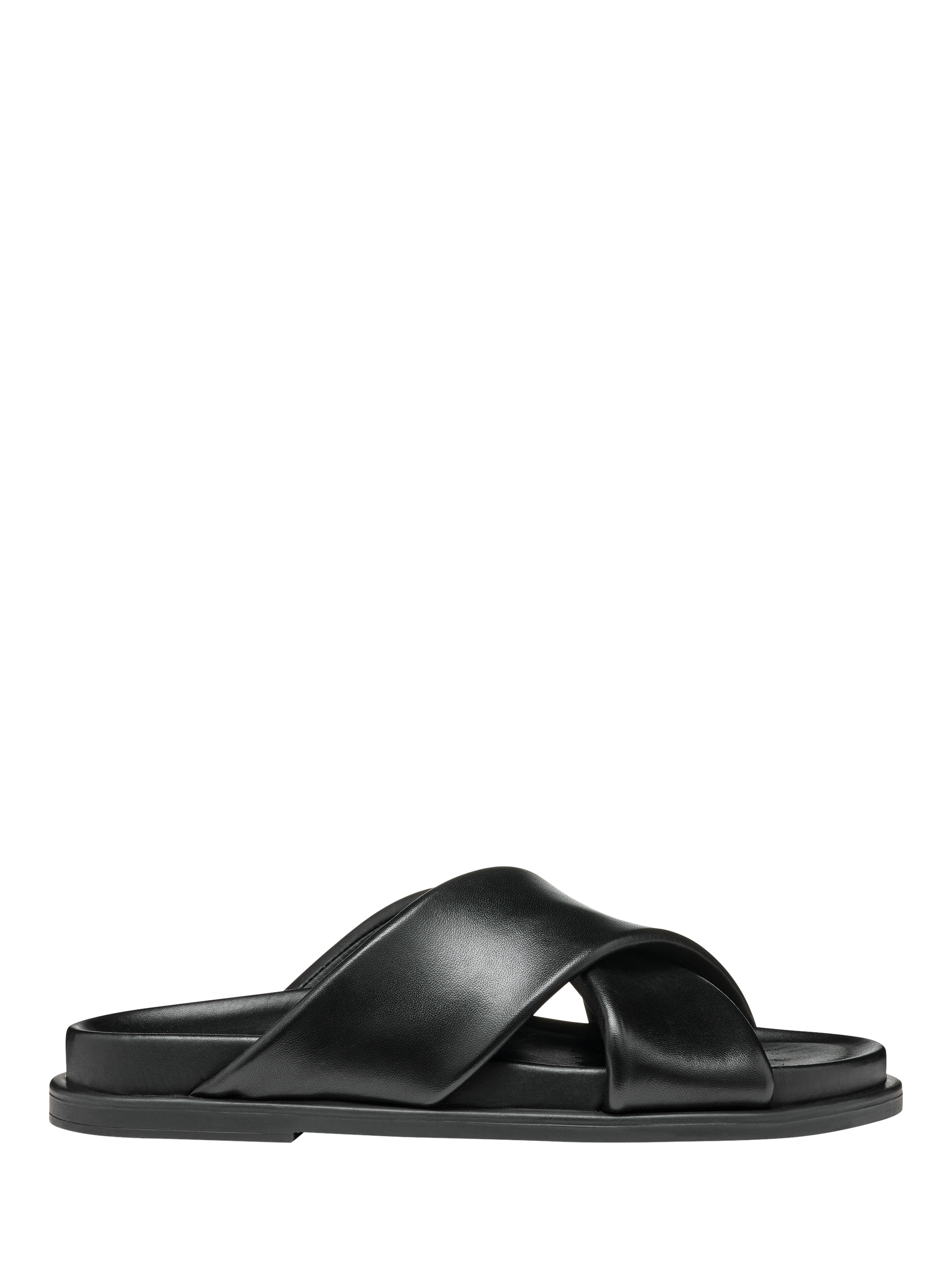 Product image 1 of 10, which shows Geox Adelash B Leather Cross Strap Sandals, Black, EU36