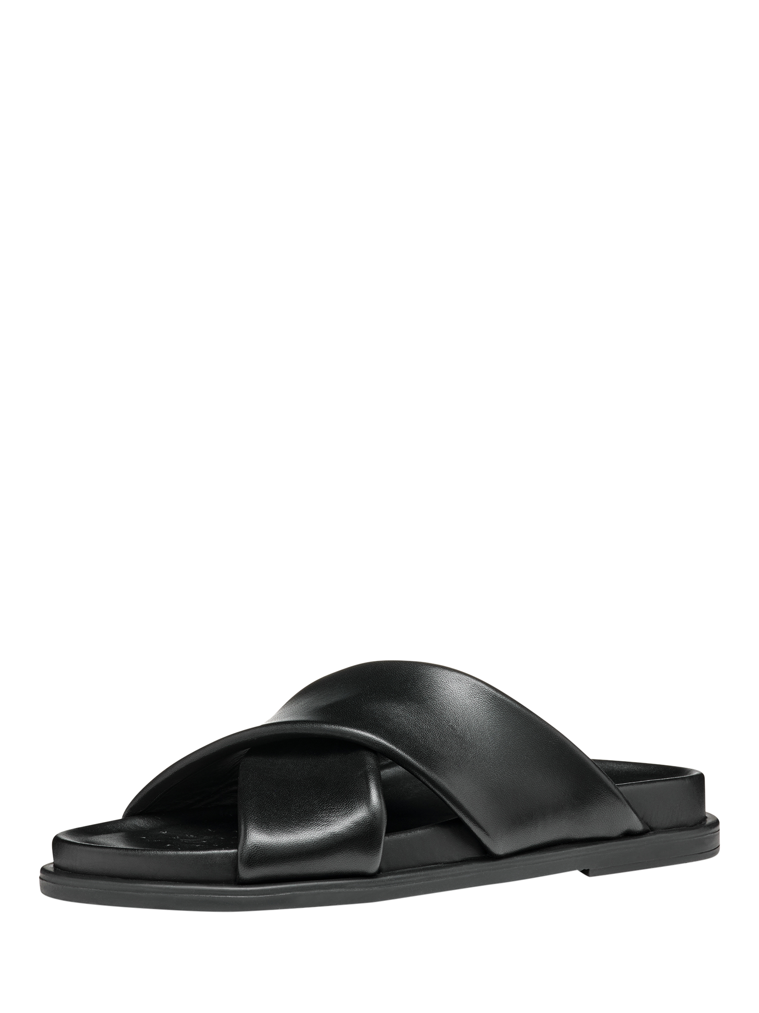 Product image 2 of 10, which shows Geox Adelash B Leather Cross Strap Sandals, Black, EU36