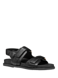 Geox Adelash C Leather Riptape Strap Sandals, Black