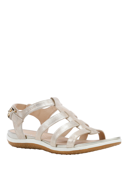 Geox Vega A Leather Fisherman Sandals - view 2, Sand