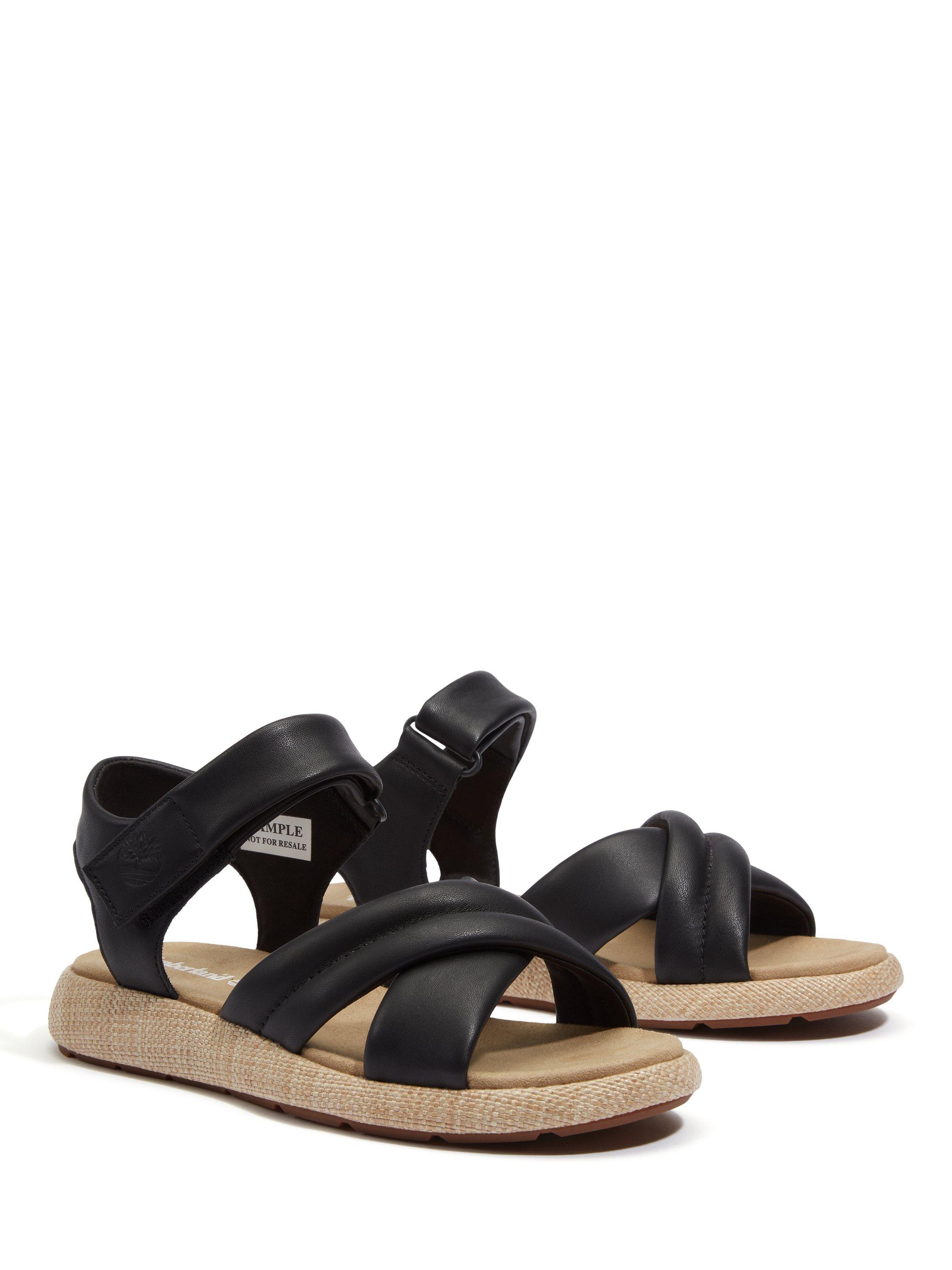 Product image 2 of 7, which shows Timberland Belmar Waves Backstrap Leather Strappy Sandals, Black, 5