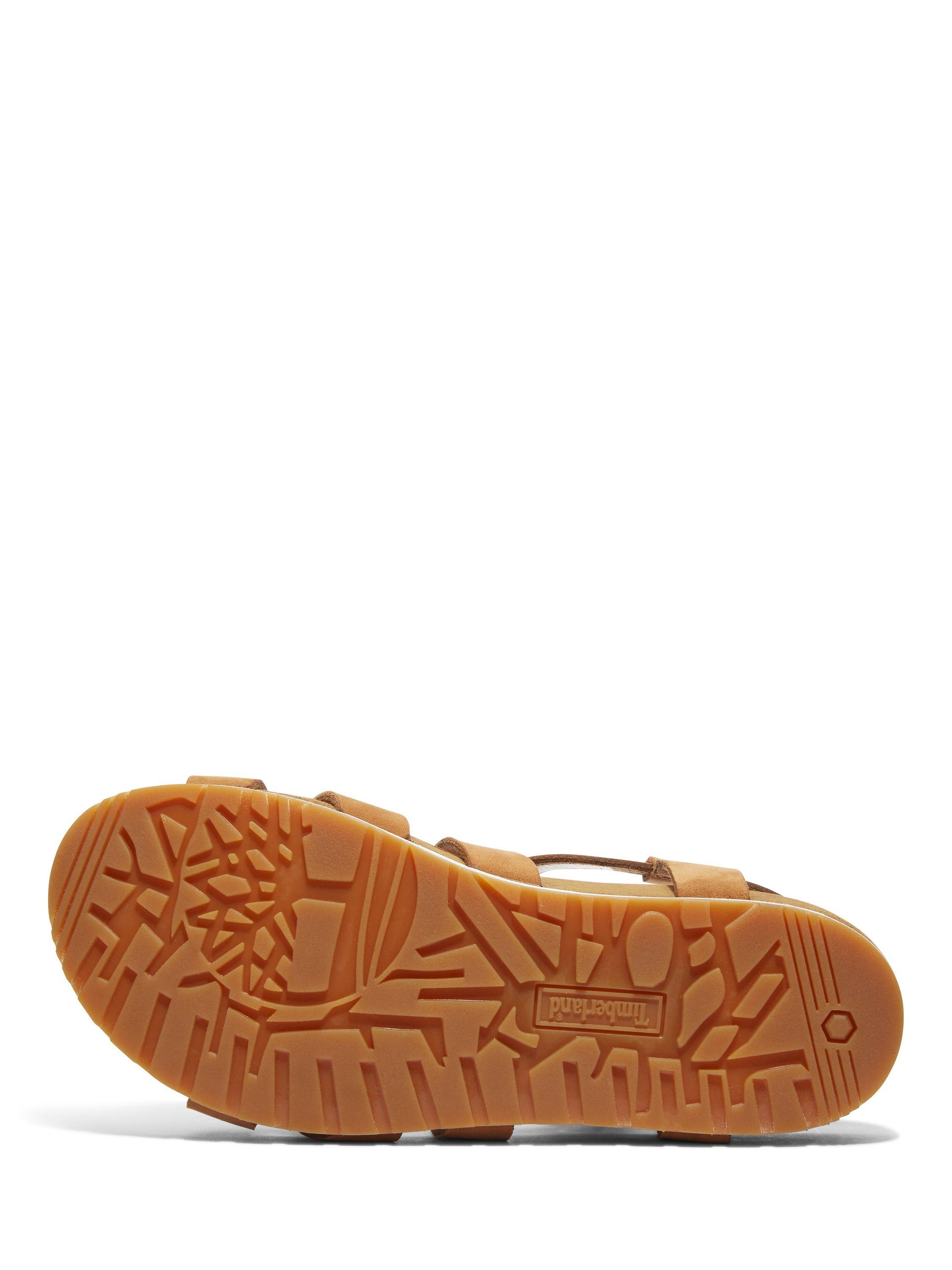 Product image 6 of 6, which shows Timberland Malibu Leather Strappy Footbed Sandals, Tan, 6