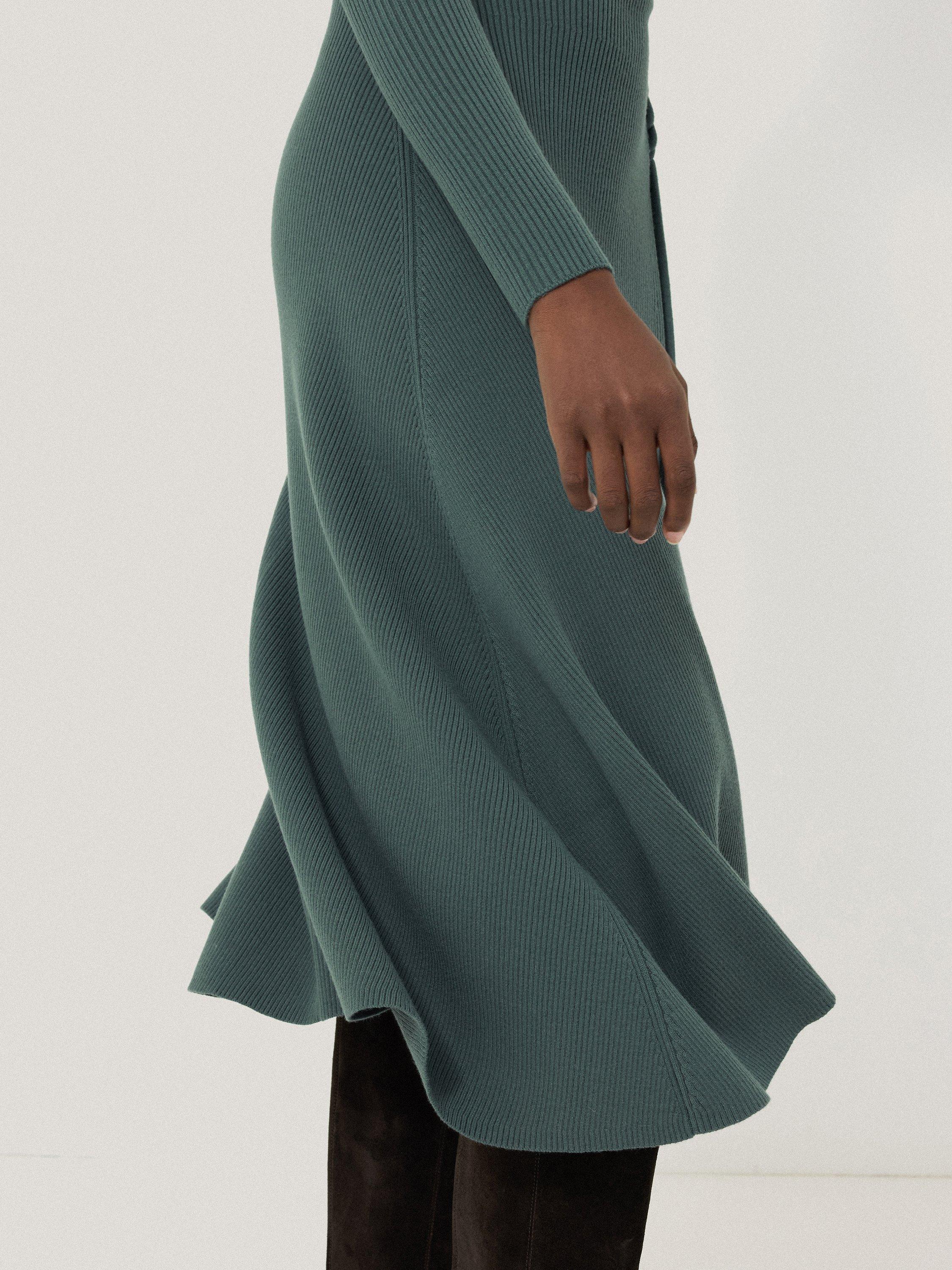 Product image 4 of 6, which shows Jigsaw Braided Knit Dress, Blue, L